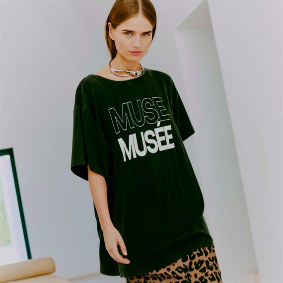 Copenhagen Muse CMMUSE-LOGO T-shirt, Grey Melange 